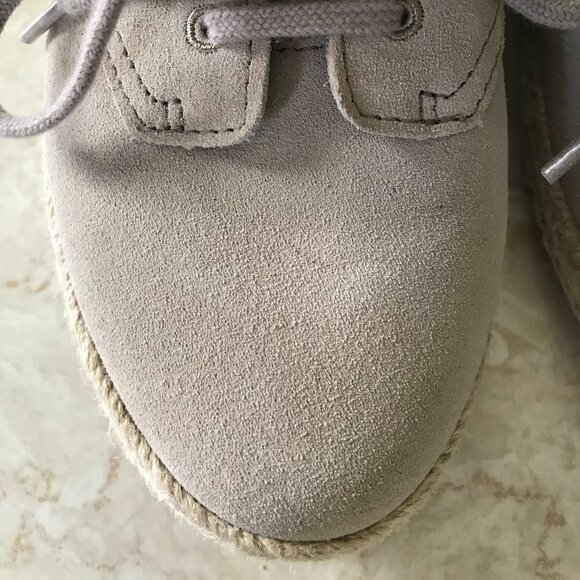 Clark's Collection Sz 8.5 Azella Jazlynn Natural Suede and Jute Sneaker - Picture 5 of 13